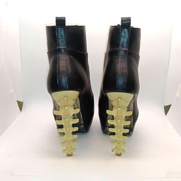 Size 8  Platform Bone High Heel Ankle Boots - Picture 13 of 14